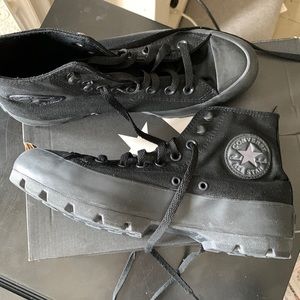 Converse Black Chuck Taylor All Star Lugged High Sneakers